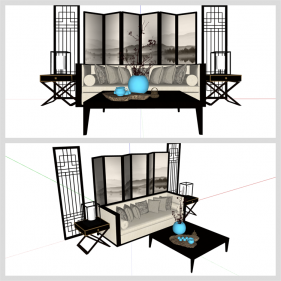 맞춤형 거실 인테리어 Sketchup 템플릿 만들기