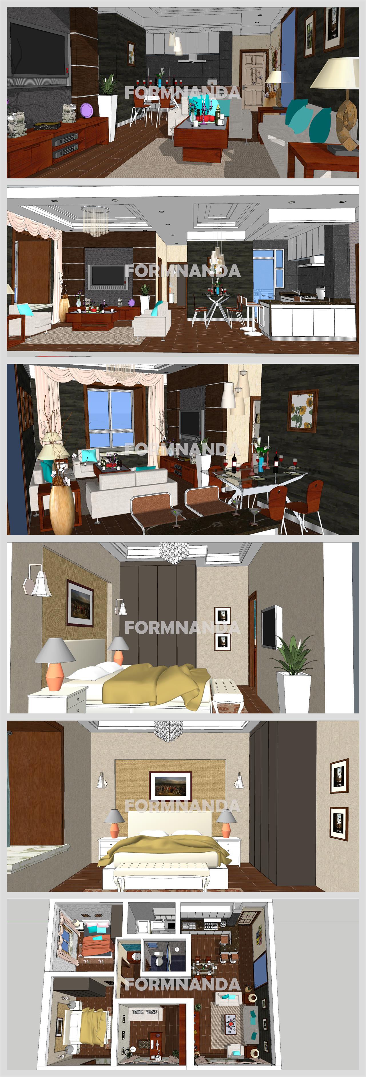 현대적인 거실 디자인 웹툰배경 모델 사이트 상세보기