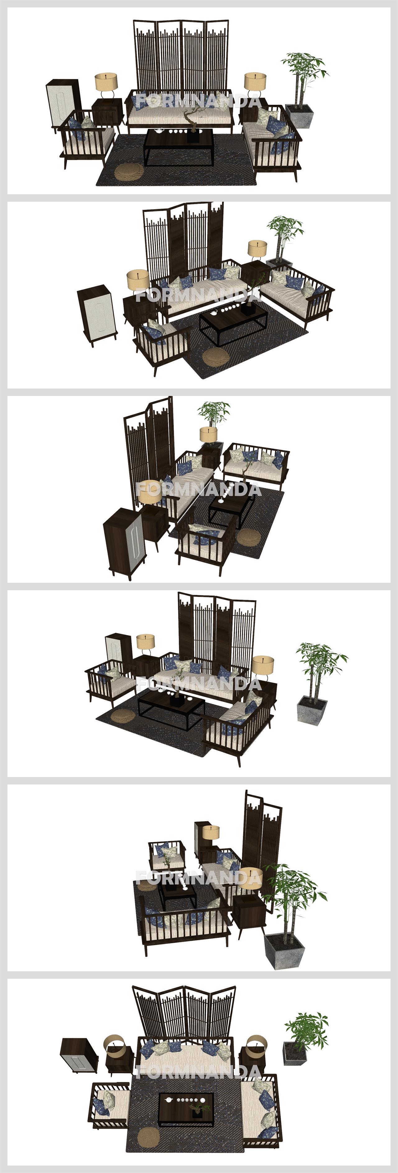 정결한 거실 디자인 Sketchup 배경 만들기 상세보기