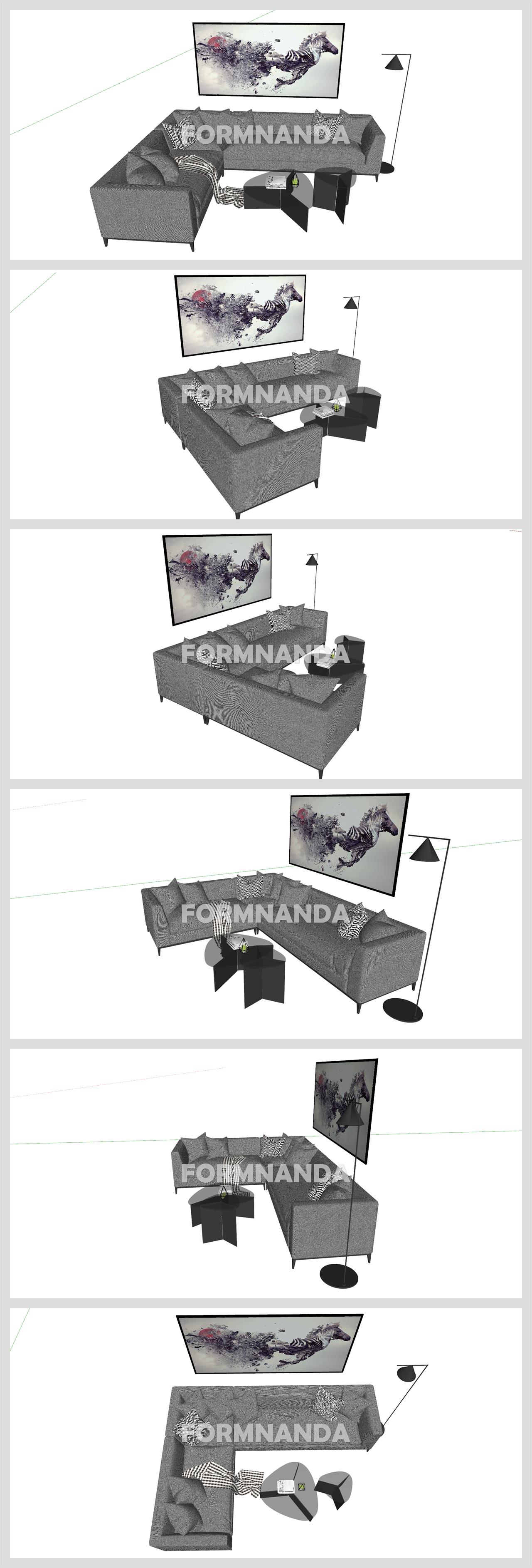 스타일 나는 거실공간 Sketchup 샘플 디자인 상세보기