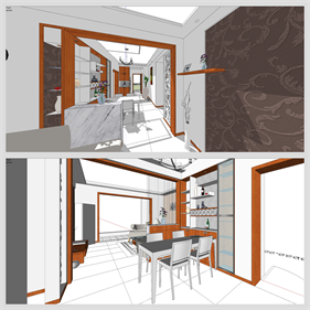 마음을 사로잡는 거실 디자인 Sketchup 배경 디자인