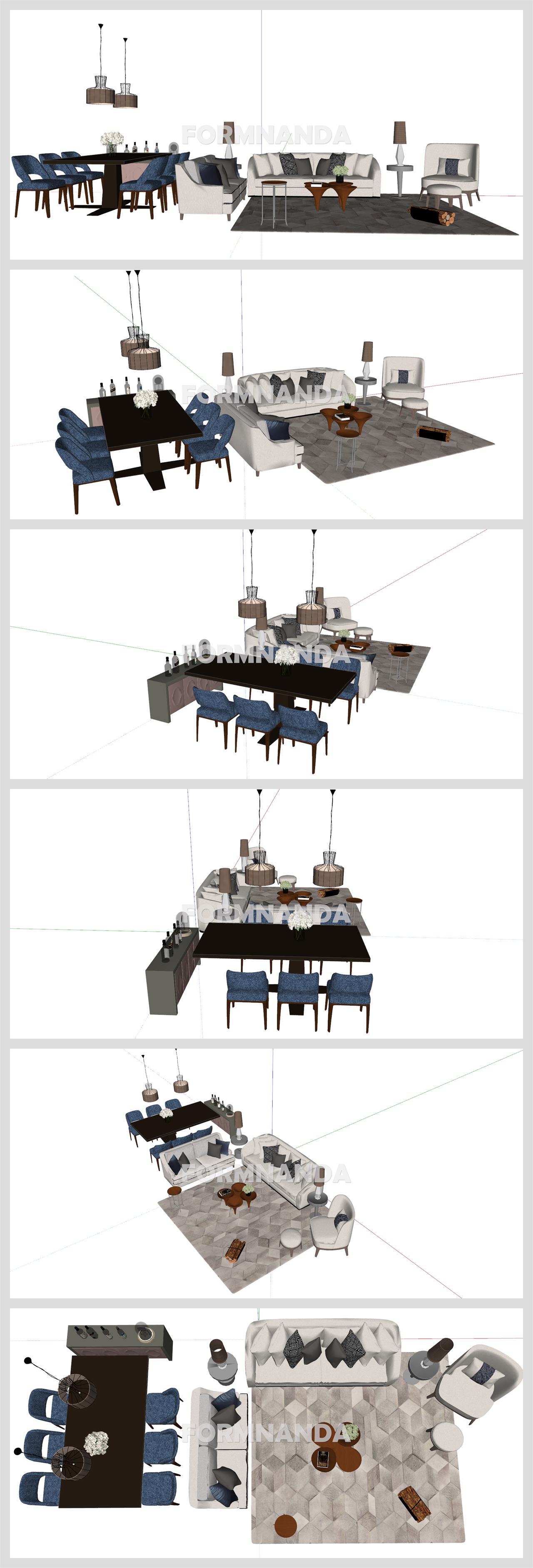 폼나는 거실 디자인 Sketchup 배경 만들기 상세보기