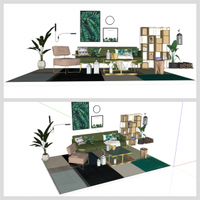 매력적인 거실 꾸미기 Sketchup 소스 만들기