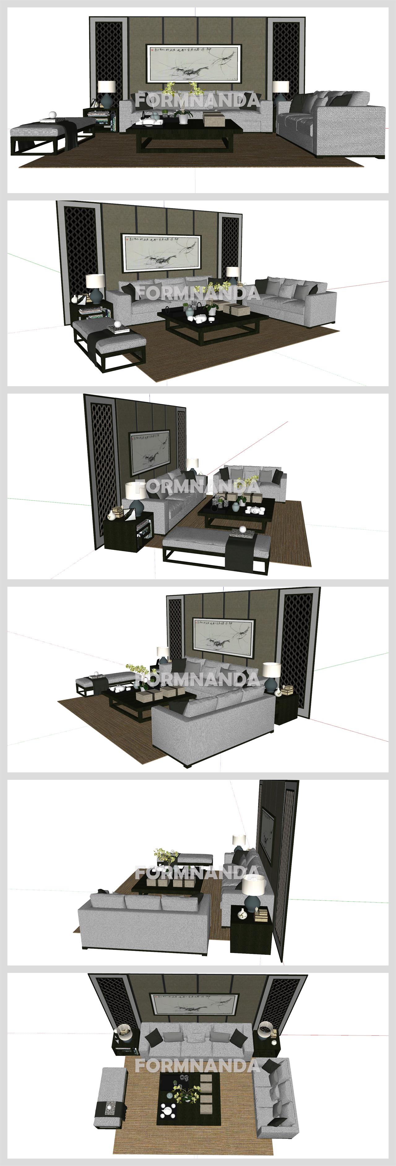 스타일 나는 거실 꾸미기 Sketchup 소스 디자인 상세보기