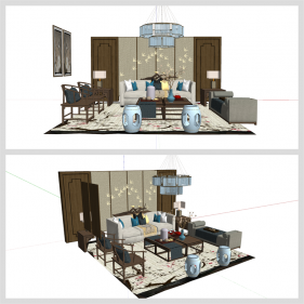 맞춤형 거실 디자인 Sketchup 배경 만들기