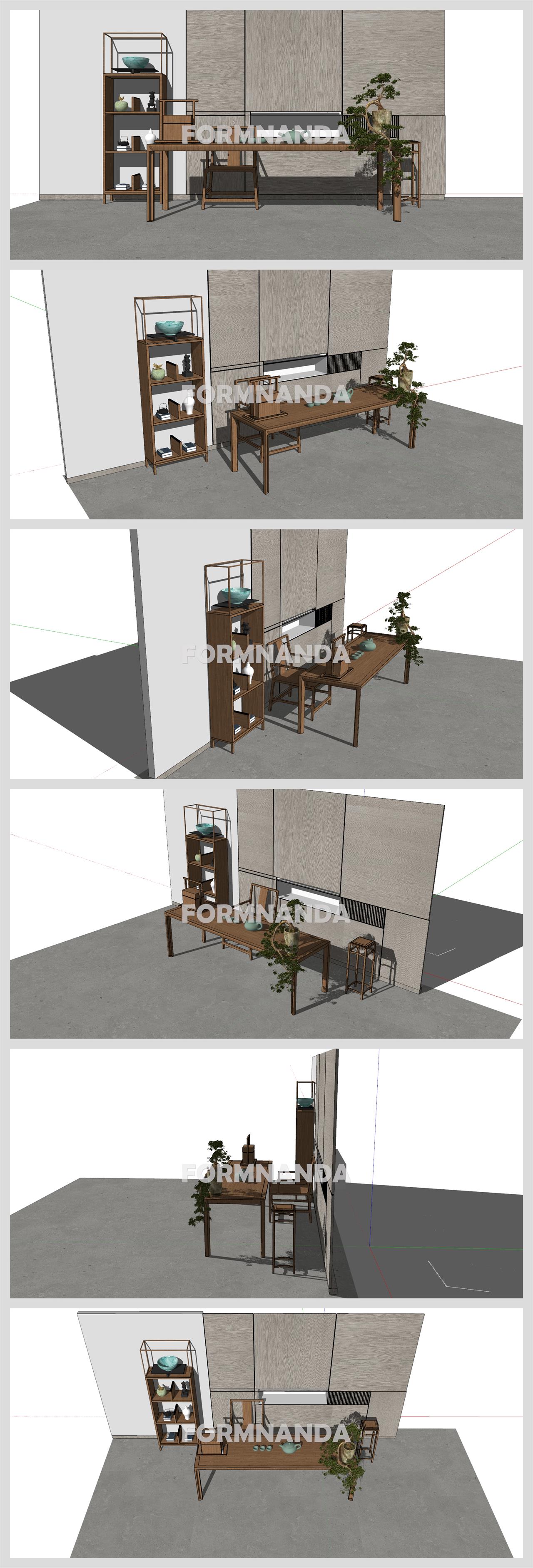 심플한 거실 리모델링 Sketchup 모델 디자인 상세보기