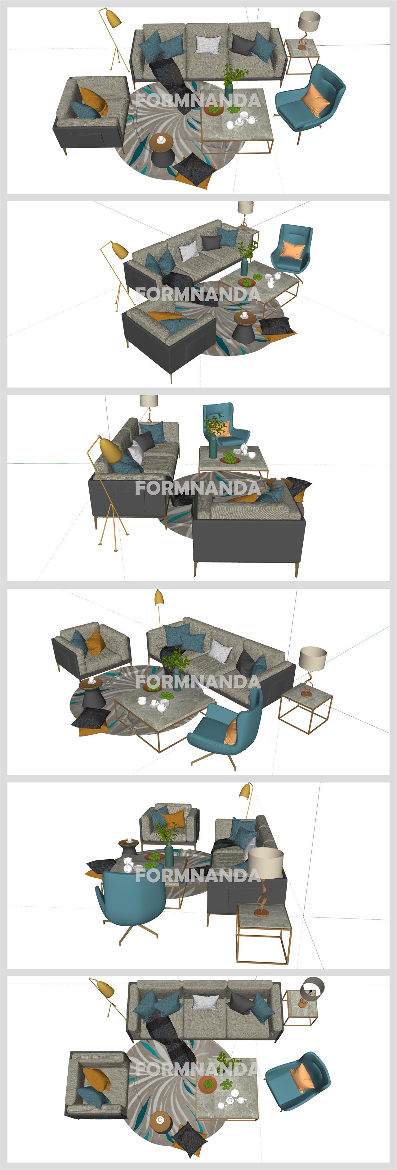 마음을 사로잡는 거실 꾸미기 Sketchup 소스 디자인 상세보기