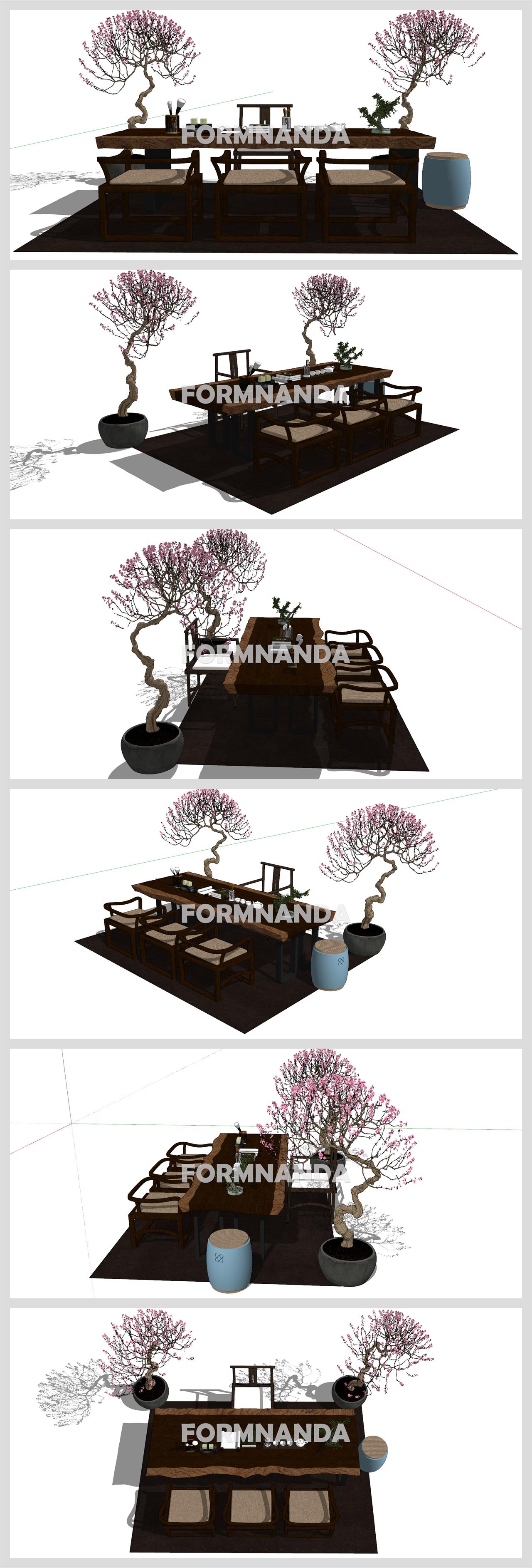 고급형 거실 인테리어 Sketchup 템플릿 디자인 상세보기