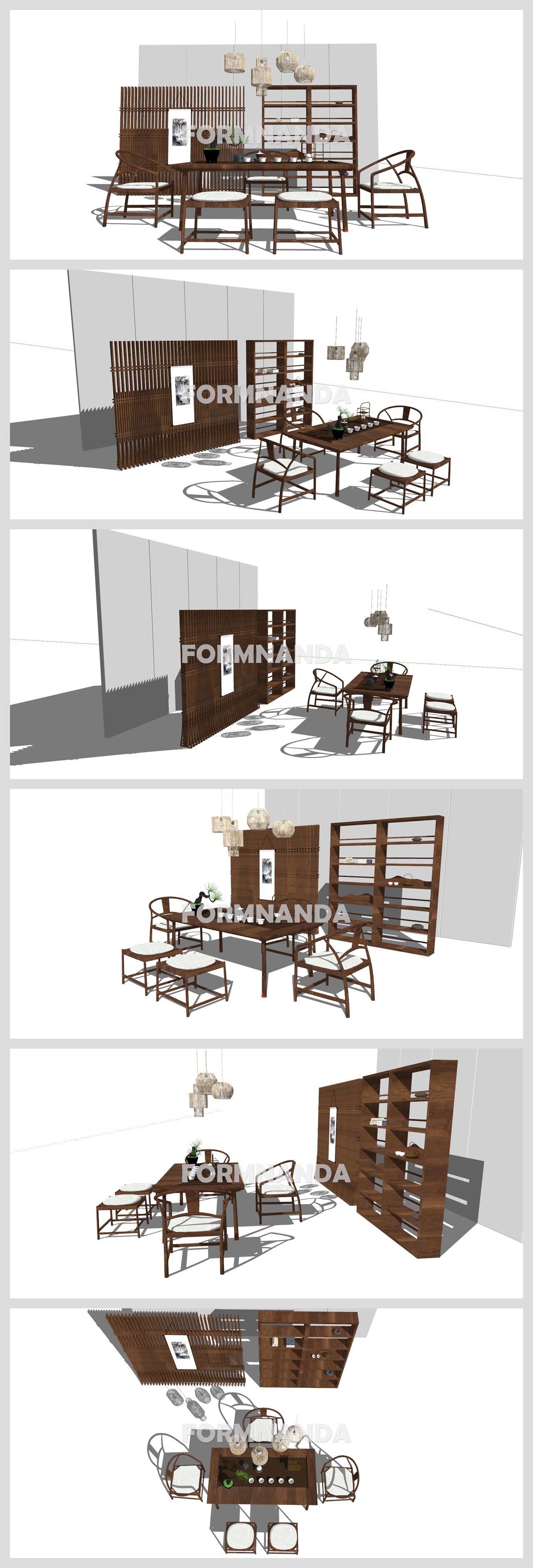 심플한 거실 디자인 Sketchup 배경 디자인 상세보기