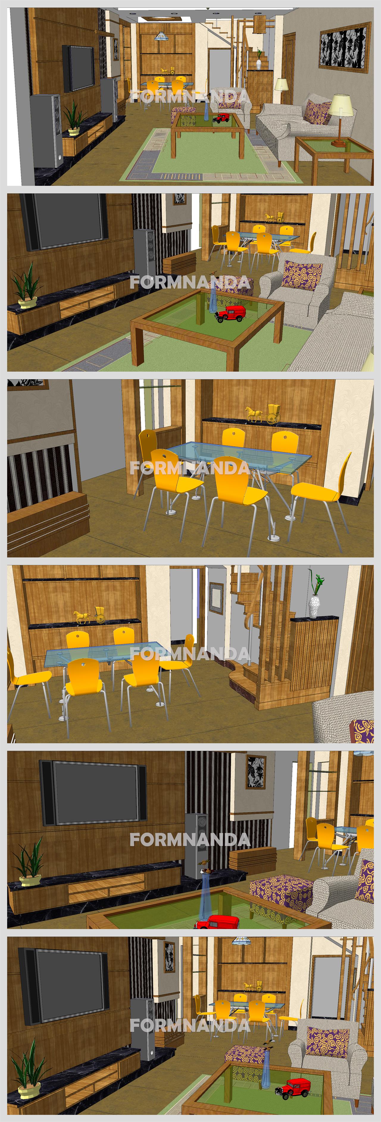 정결한 거실 인테리어 Sketchup 템플릿 만들기 상세보기