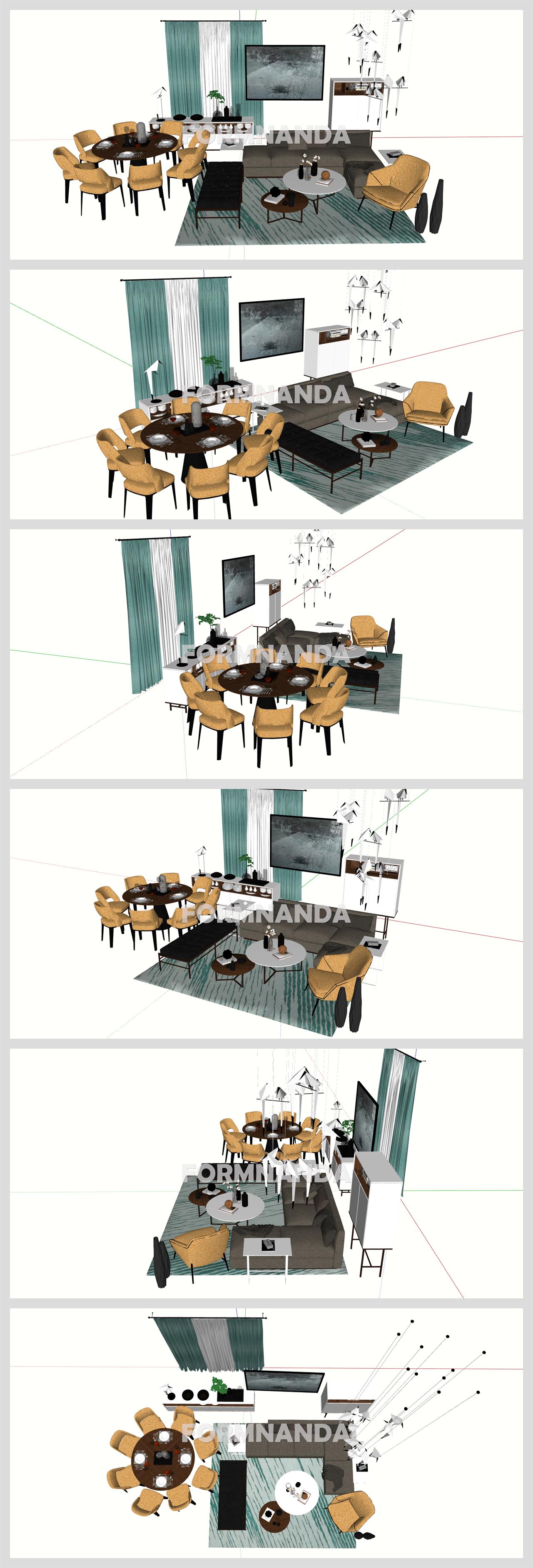 심플한 식사공간 꾸미기 Sketchup 템플릿 디자인 상세보기