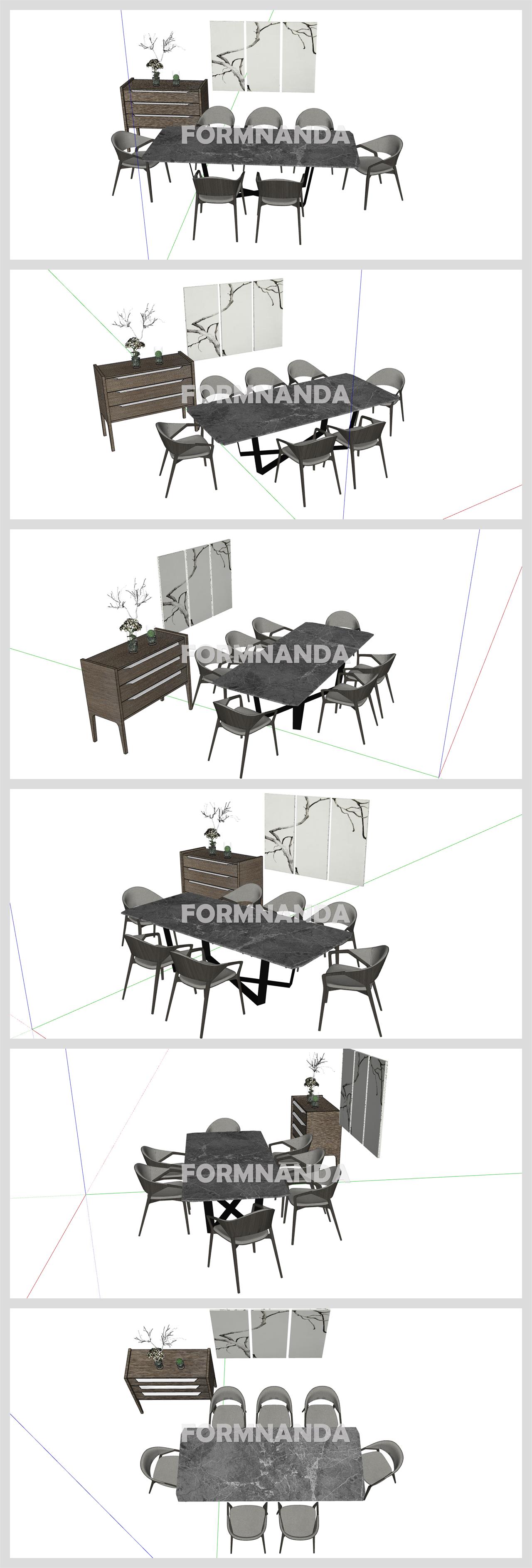 단조로운 주방 리모델링 Sketchup 배경 디자인 상세보기