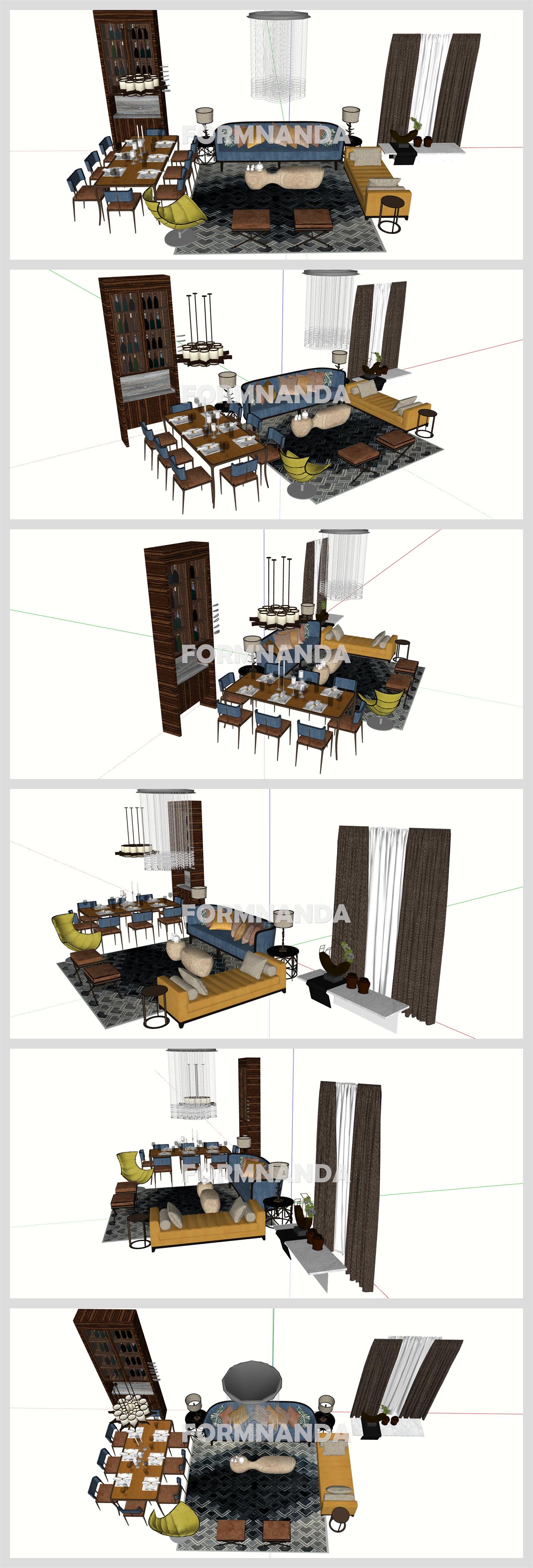 간단한 식사공간 Sketchup 소스 만들기 상세보기