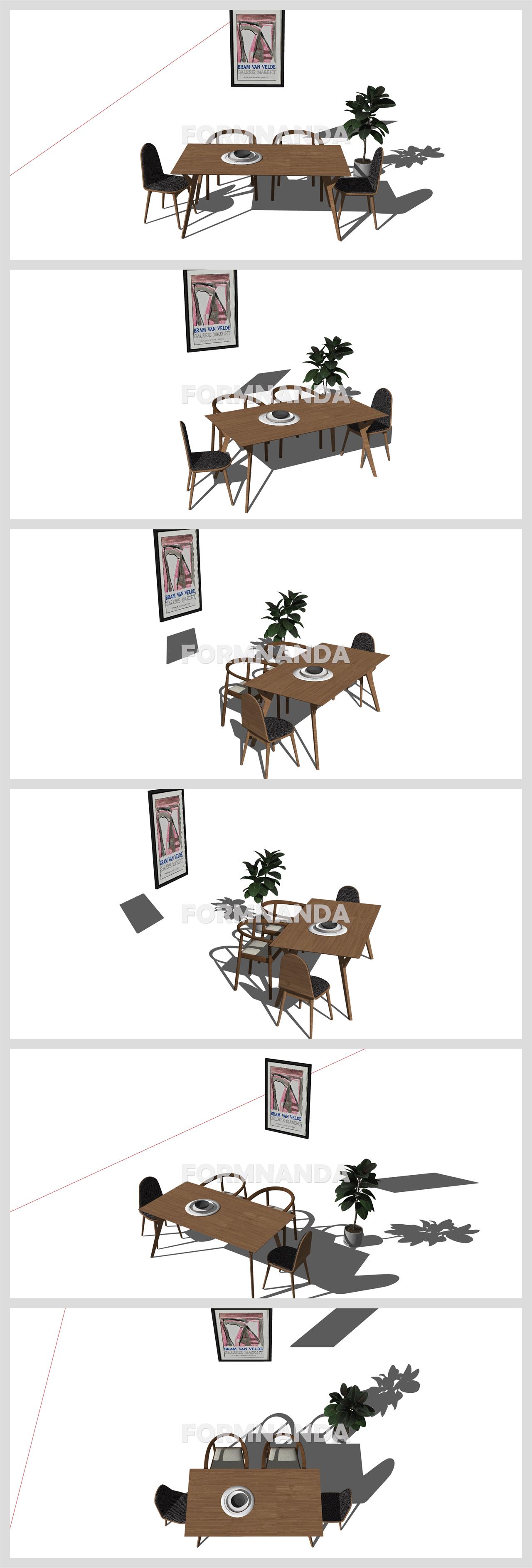 고퀄리티 주방 꾸미기 Sketchup 템플릿 만들기 상세보기