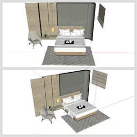 멋진 안방 리모델링 Sketchup 소스 디자인