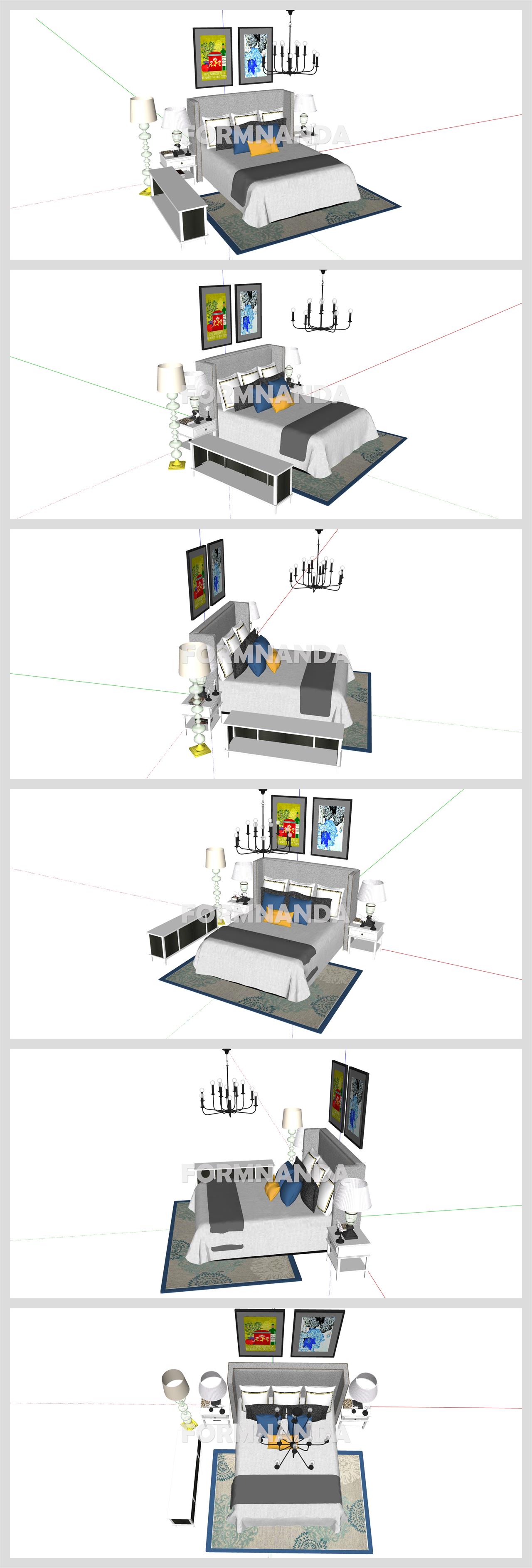 폼나는 안방공간 Sketchup 모델 만들기 상세보기