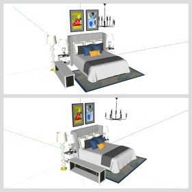 폼나는 안방공간 Sketchup 모델 만들기