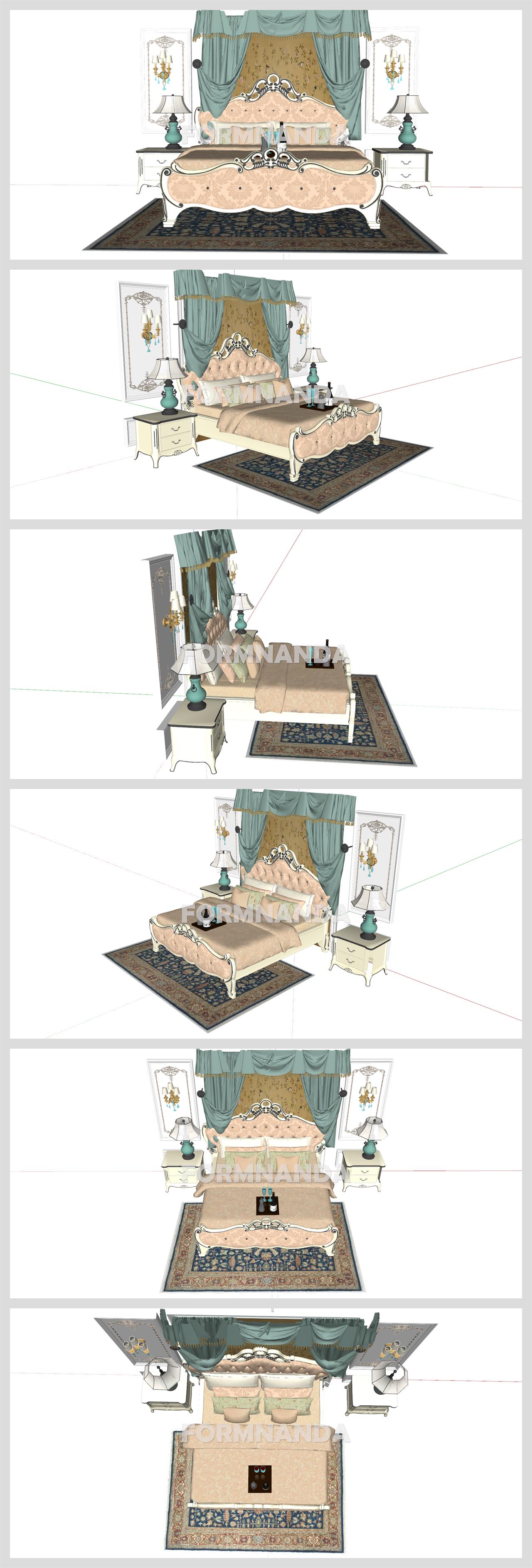 고퀄리티 안방 인테리어 Sketchup 샘플 만들기 상세보기