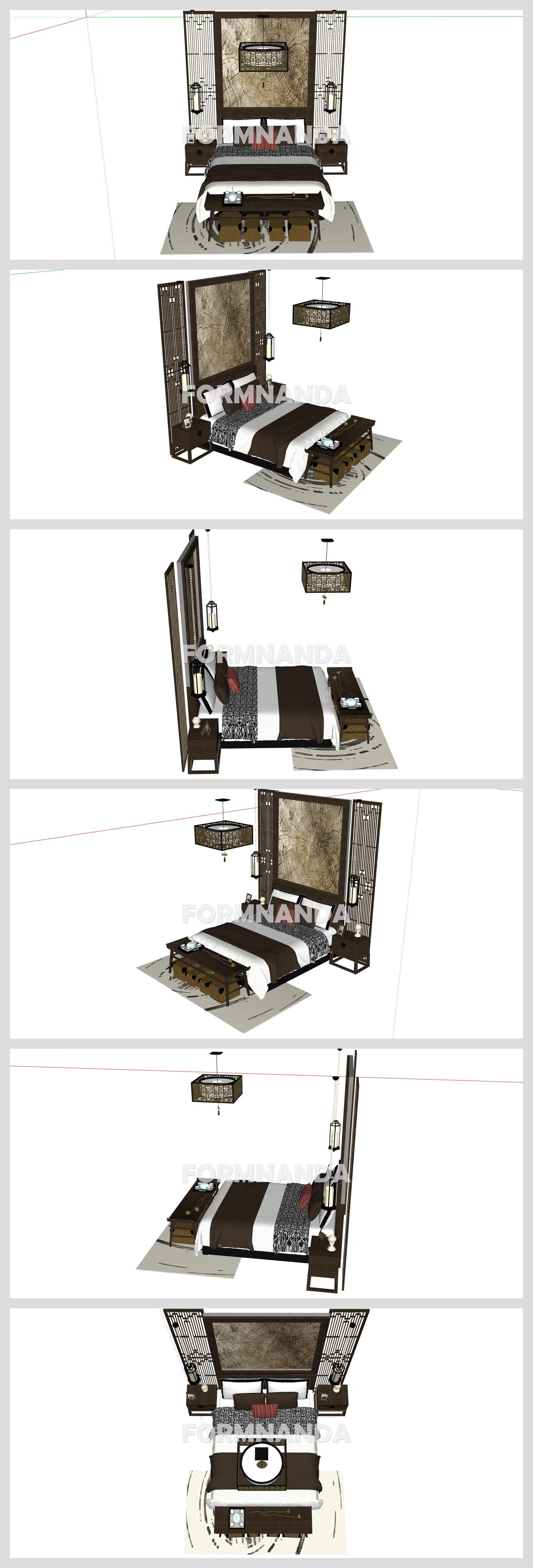 단출한 안방 꾸미기 Sketchup 배경 만들기 상세보기