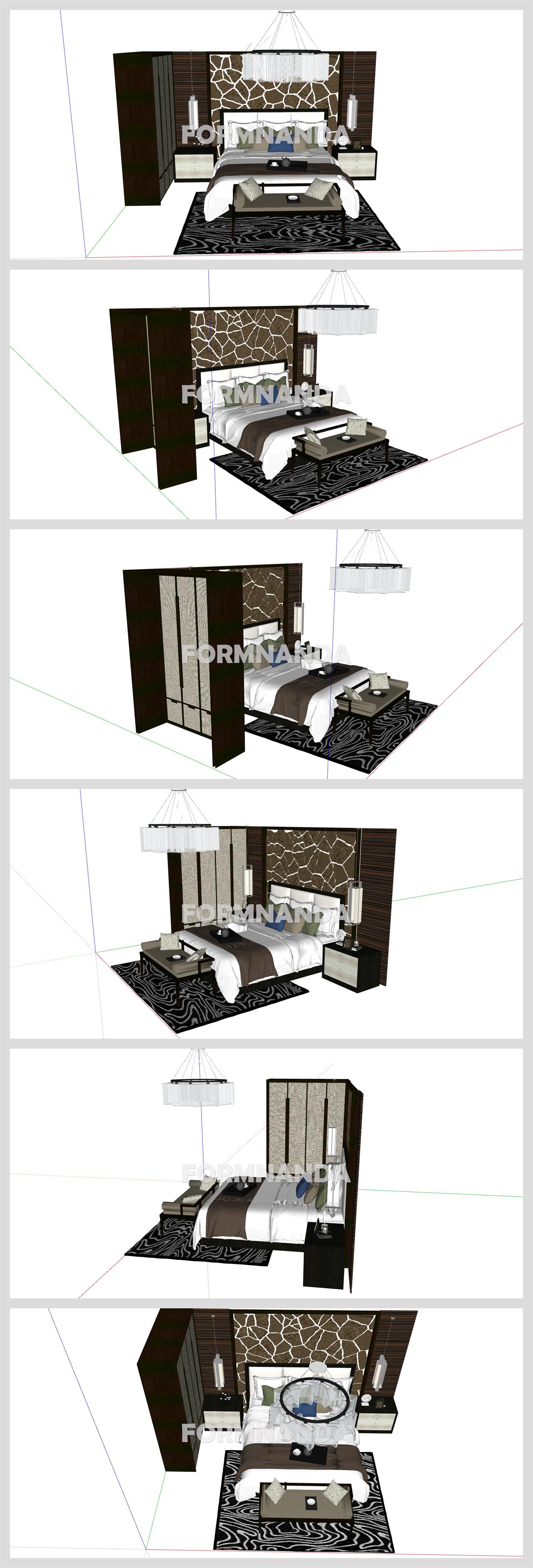 프로급 안방 꾸미기 Sketchup 배경 디자인 상세보기