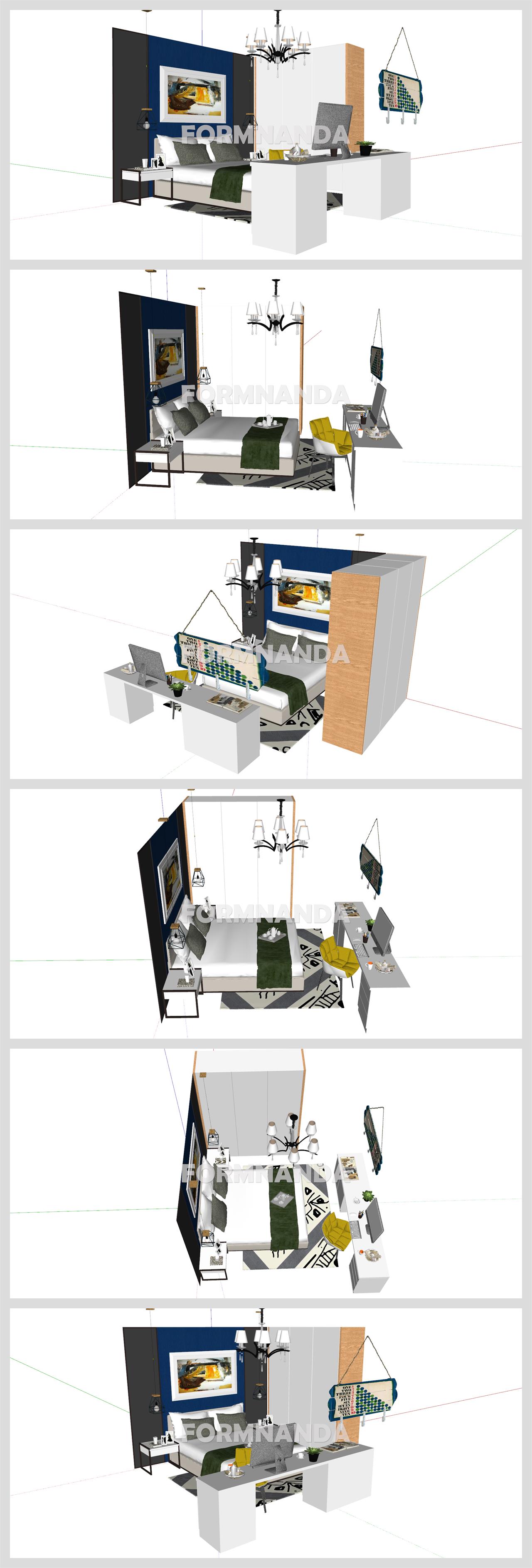 마음을 사로잡는 안방 꾸미기 Sketchup 배경 디자인 상세보기