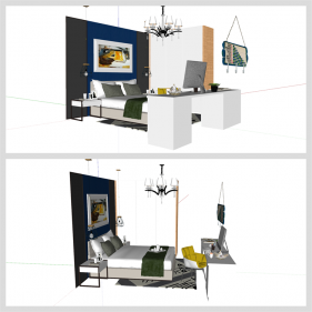 마음을 사로잡는 안방 꾸미기 Sketchup 배경 디자인