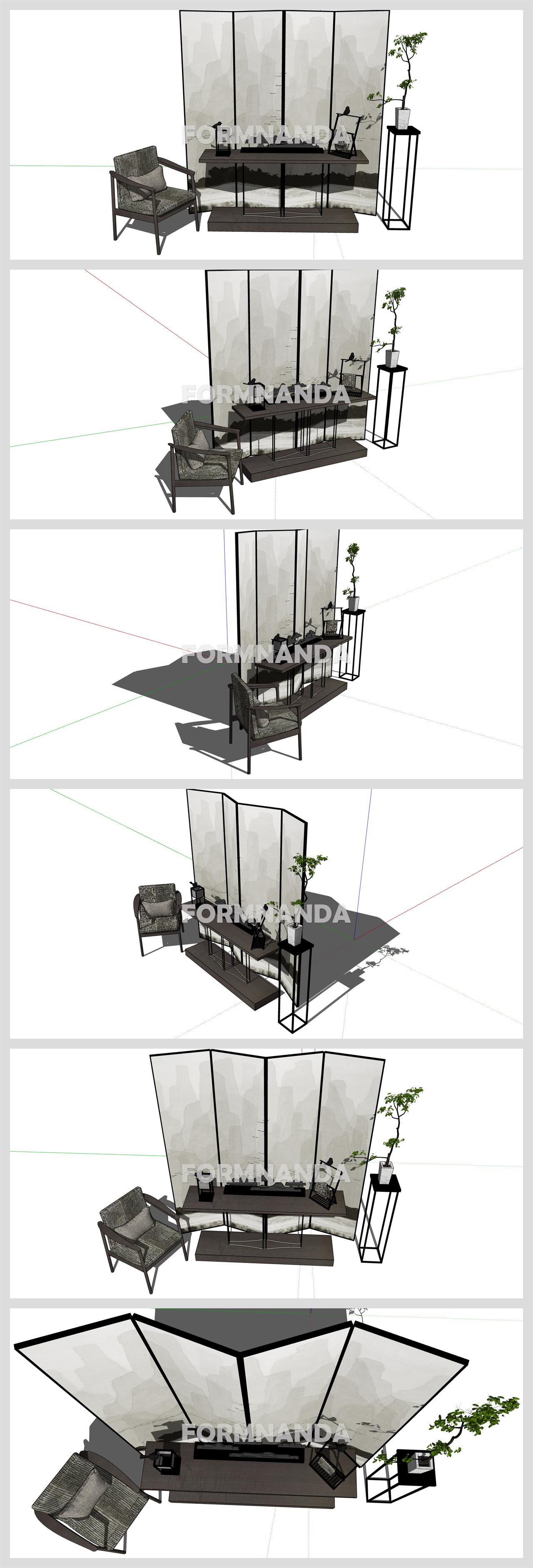 단출한 서재 리모델링 Sketchup 모델 만들기 상세보기