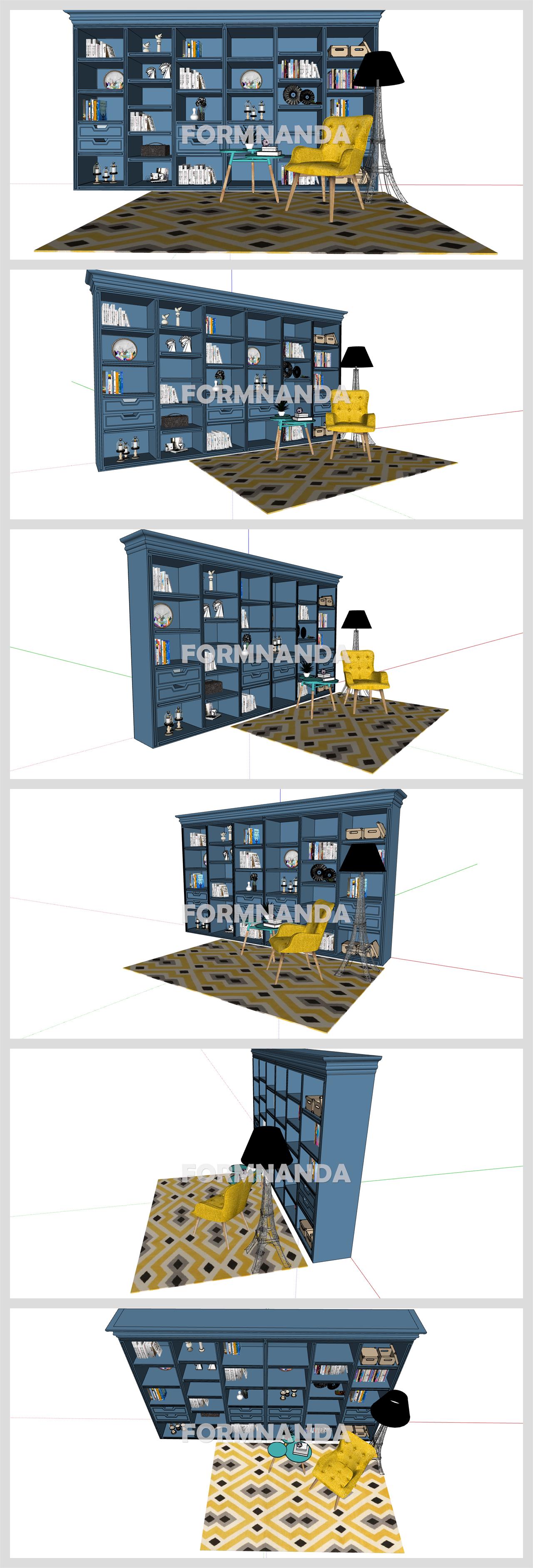 폼나는 서재 디자인 스케치업 소스 다운 상세보기
