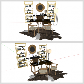 세련된 서재 꾸미기 Sketchup 소스 디자인