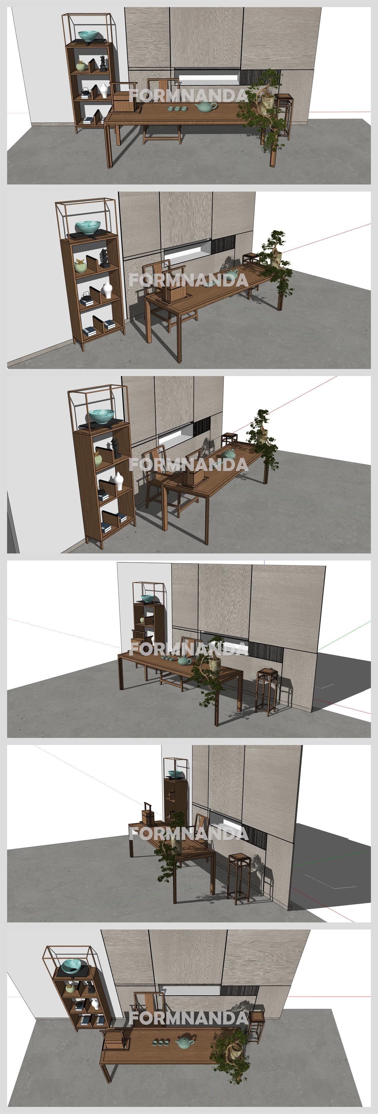 매력적인 서재 디자인 Sketchup 배경 만들기 상세보기