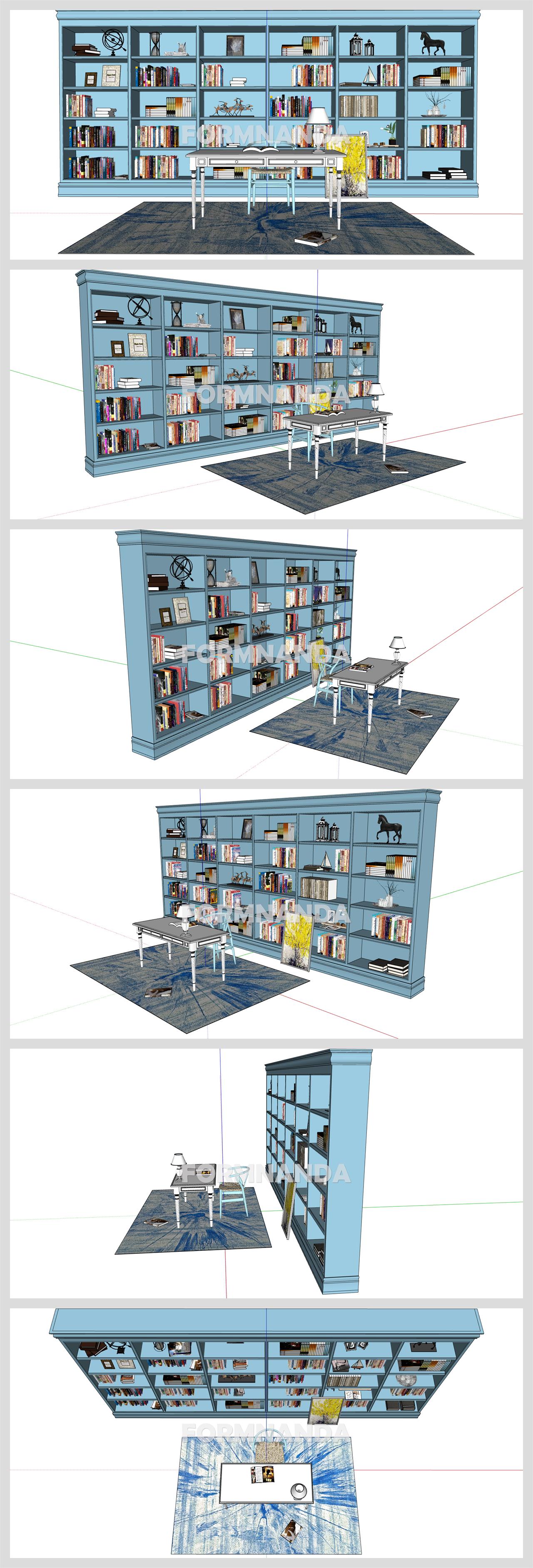 간편한 서재 꾸미기 Sketchup 소스 만들기 상세보기