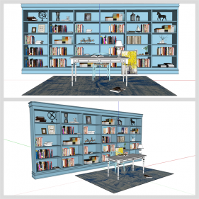 간편한 서재 꾸미기 Sketchup 소스 만들기