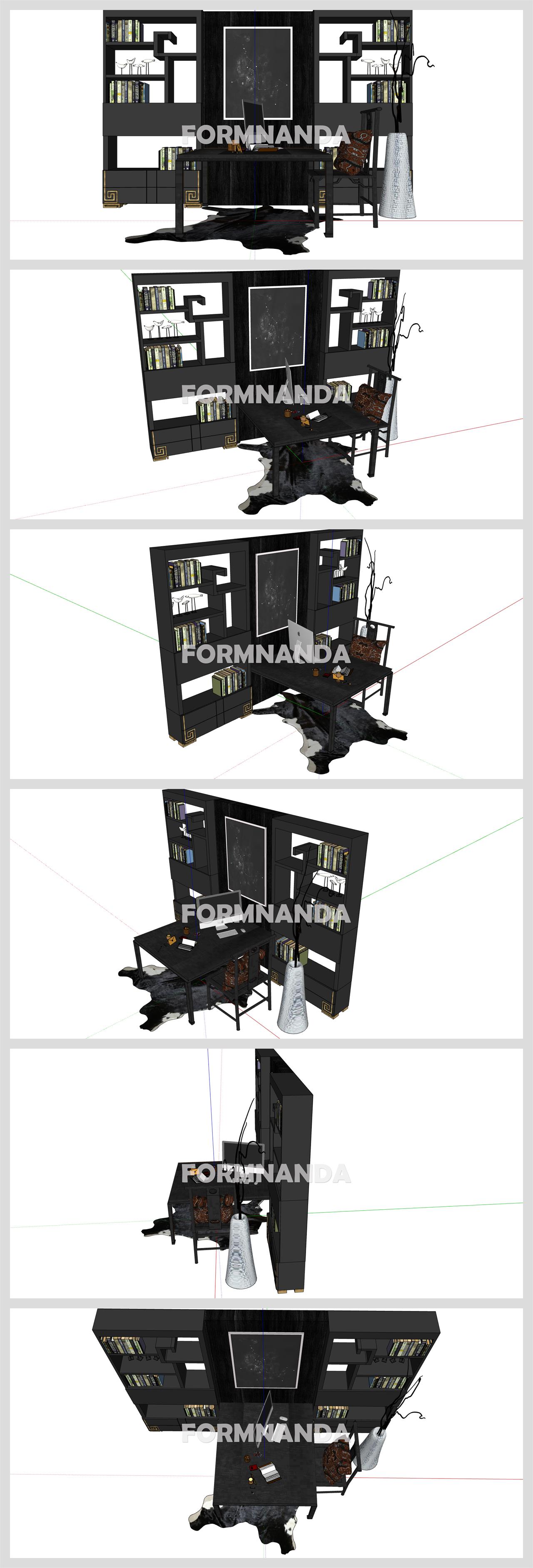 스타일 나는 서재 디자인 Sketchup 배경 디자인 상세보기