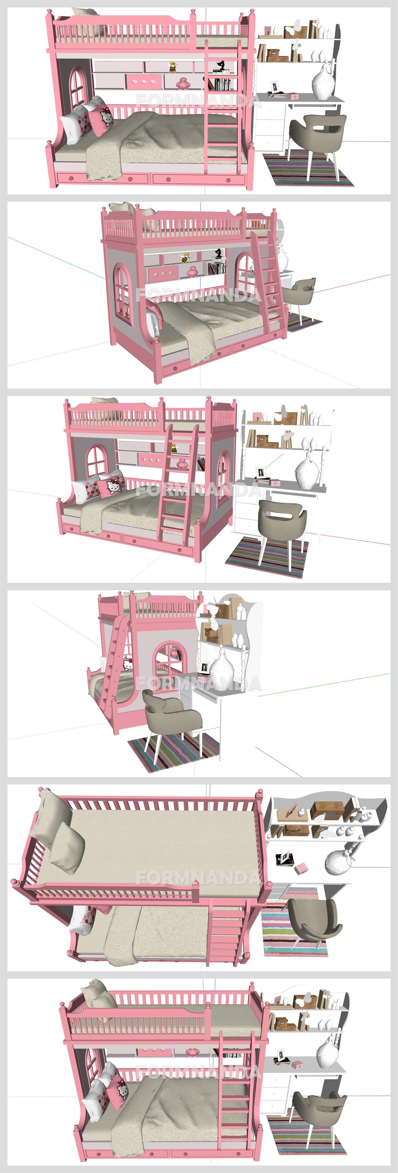 간략한 유아공간 Sketchup 배경 디자인 상세보기