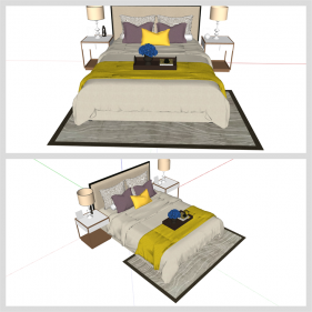 세련된 유아공간 디자인 Sketchup 모델 디자인