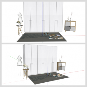 맞춤형 드레스룸 디자인 Sketchup 소스 만들기