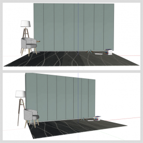 마음을 사로잡는 드레스룸 Sketchup 템플릿 디자인