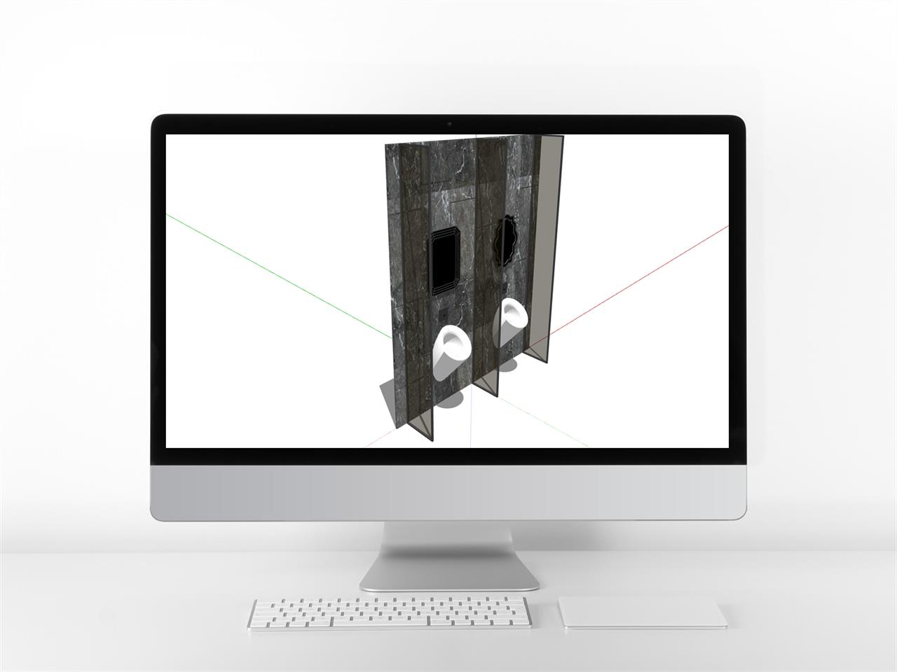 단정한 화장실 인테리어 Sketchup 소스 디자인 미리보기