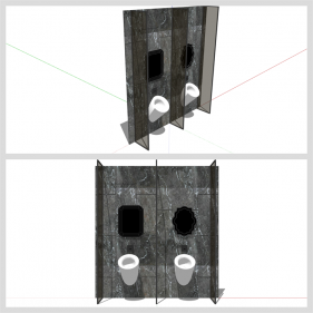 단정한 화장실 인테리어 Sketchup 소스 디자인