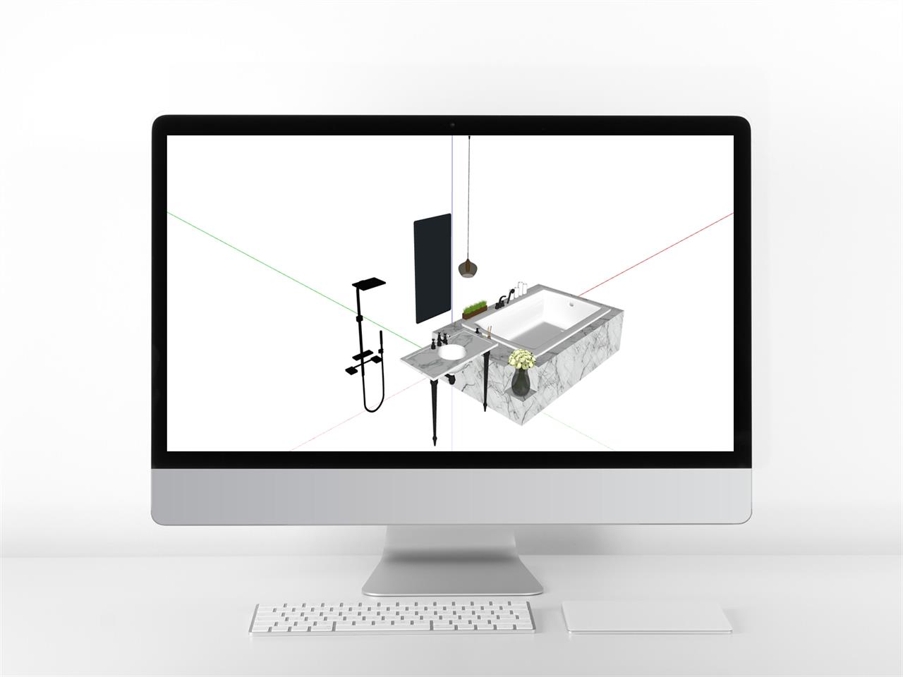 폼나는 화장실 리모델링 Sketchup 템플릿 만들기 미리보기