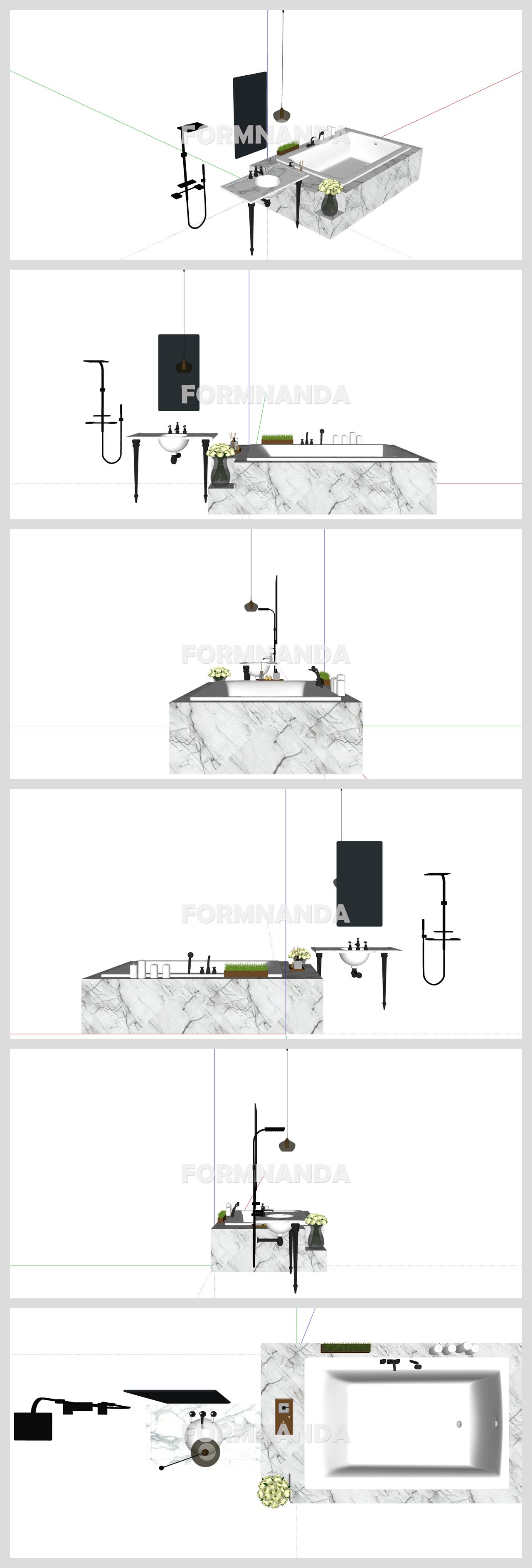 폼나는 화장실 리모델링 Sketchup 템플릿 만들기 상세보기