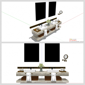 고급형 샤워욕실 디자인 Sketchup 모델 디자인