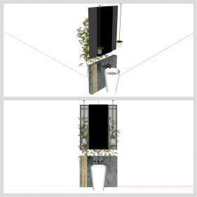 고퀄리티 화장실 Sketchup 배경 만들기