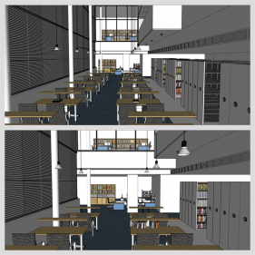 손쉬운 도서관 리모델링 스케치업 템플릿 다운