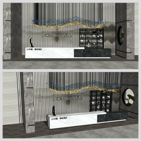 심플한 로비현관 리모델링 Sketchup 모델 디자인