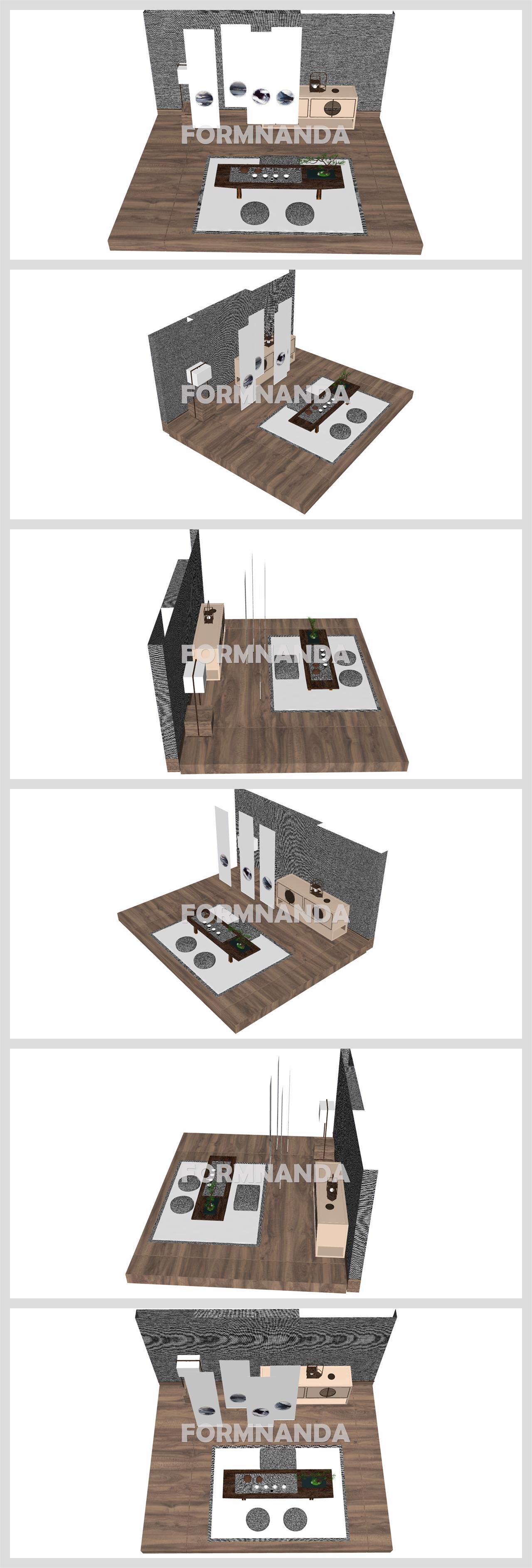 단출한 찻실 꾸미기 Sketchup 샘플 만들기 상세보기