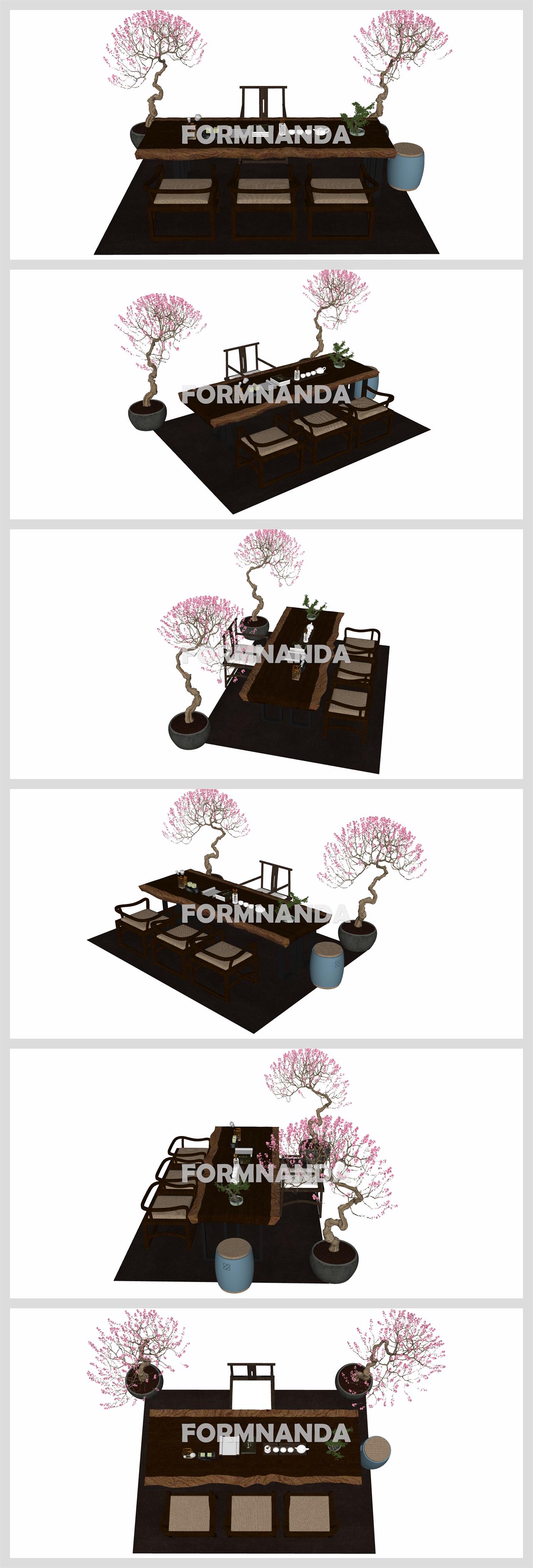 산뜻한 찻실 디자인 스케치업 샘플 다운로드 상세보기