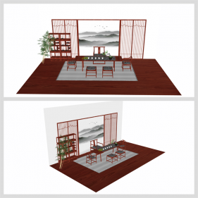 마음을 사로잡는 다실공간 꾸미기 Sketchup 샘플 디자인