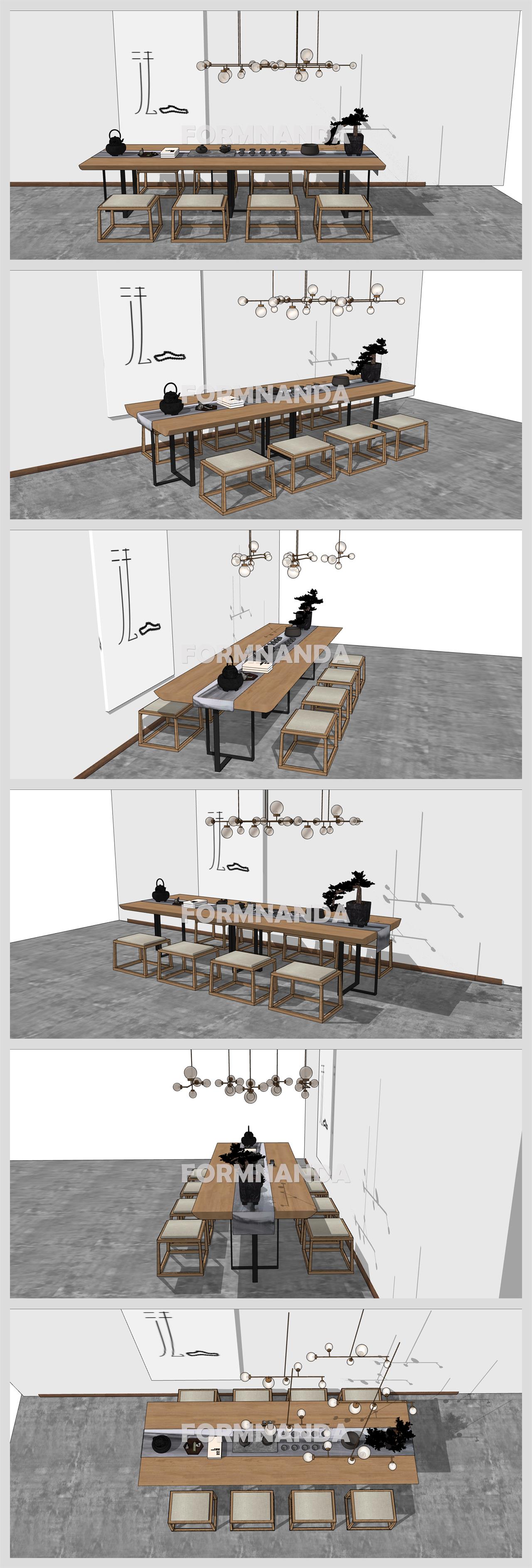 단순한 찻실 리모델링 Sketchup 템플릿 디자인 상세보기