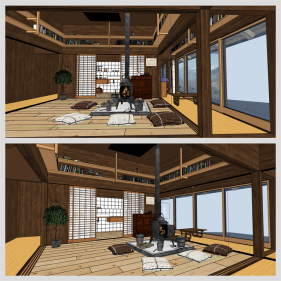 손쉬운 다실공간 디자인 Sketchup 모델 만들기